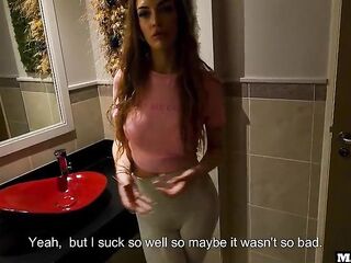 Ally's Belgian Sister Gets Screwed Hard Once more In Public Restrooms !!!