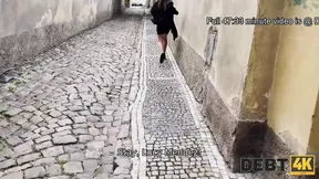 Hot brunette with tattoo gets her debt paid in HD POV