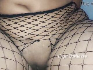 This babe sat on the ebony schlong and stuck it in her little butt.