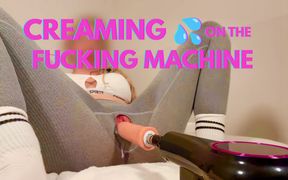 Dildo Machine Fucks My Creamy Pussy - German Amateur Soaks Her Tights