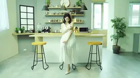 Chinese Barista Suckling on a Pervy Milf's Tits