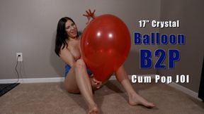 Red Crystal 17 Inch Balloon Blow2Pop Cum Pop JOI - Kylie Jacobs - MP4 720p HD