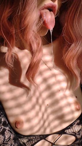 Instead of saliva on my tits, I'd rather have warm sperm