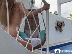 Beauty with tan lines gets a hard penis