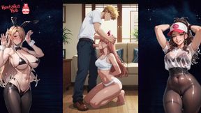 2D Hentai with sexy bitch Power. He's ready to fuck anyone, anytime, instead of work.