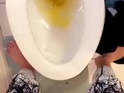 Trans piss desperation had to stand like a boy :(