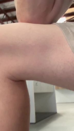 Straight amateur guy flashing his uncut cock in the shop while waiting to be served.   Clip 1