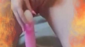 Sexalicious Emo teen riding pink dildo in arousing video