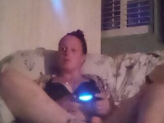 Woman Caught Filming Herself Playing Movie Games In Her Ebony Brassiere and Pants By Her Roommate