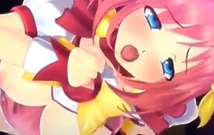 Animated girl gets covered in sperm