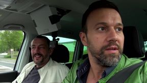 Big ass tattooed chick picked up and fucked in car