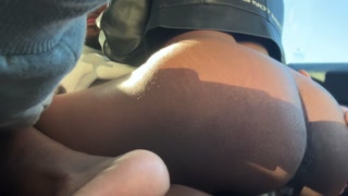 Bubble Butt Ebony Wife Loves Car Sex