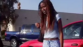 Young Ebony With Small Tits Gets Some White Cock Banging