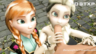 Frozen - Romp, Elsa & Anna Pornography Toon - HD