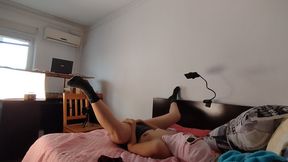 Hot wife fingers pussy until orgasm. Female masturbation with moans