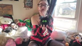 Little Slut Stuffs Her Pussy With Big Dildo + Fan Gift Unboxing
