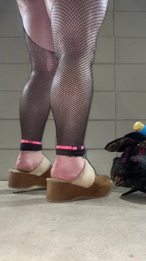 Stupid Bimbo Cock Hungry Slut Fucks Outside Hotel Rooms