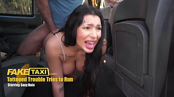 Fake Taxi - Big tits teen goth Sexy Nala pays with sex fast hard fuck rough sex sloppy blowjob