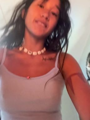 Curvy Asian woman plays with her pussy using a vibrator in a