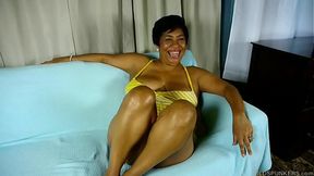 Busty MILF talks dirty while titty fucking young stud
