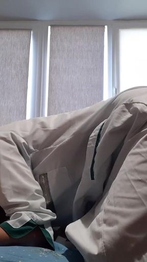 Two Nurses Fuck a Patient (foot Fetish, Cunnilingus, Nipple Licking)