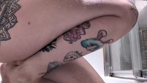 Wetlook Obsession Shower Bodysuit Fuck, Slippery Dildo Ride & Huge Release