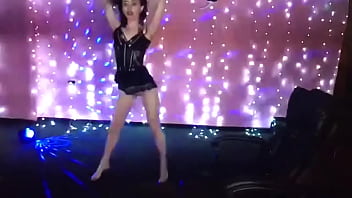 Dancing techno girl