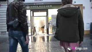 Pantyless inside the street? Alana needs a HUGE DICK!