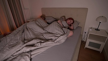 Sharing a hotel room with my busty stepmom turned into hardcore sex