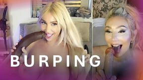 BURPING blowjobs, gassy cam girl sucks and burps