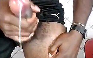 HUGE HEADED BBC IN BLACK SHORTS