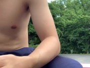 A Korean idol doing sex training in a park near the Tokyo Olympics venue! [Big ass][Big dick]