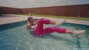 Iris Has a Wet Workout in Pink
