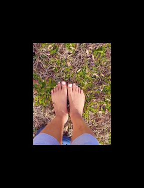 Embracing the sensual thrill of the earth beneath my bare feet.