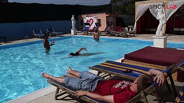 Cuckold: cum in the pool