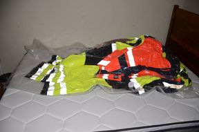 Dec 10 2023 - VacPacked in my hiviz tac vest with my hiviz raincoats and sweaty Kevlar Vest