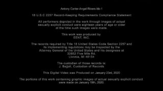 Antony Carter bareback fucks Angel Rivers after intense blowjob action