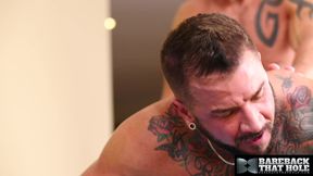 BAREBACKTHATHOLE Tattooed Dolf Dietrich Raw Fucked By Dallas Steele