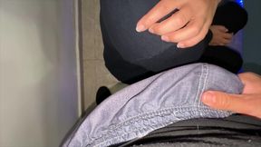 He Puts His Penis on Her Shoulder and She Grabs It.
