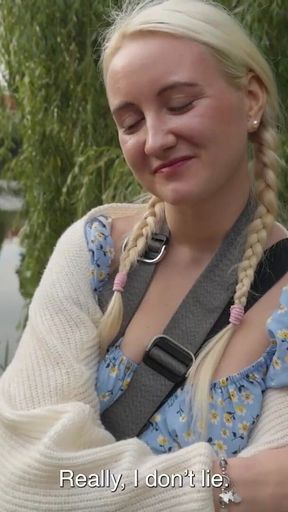 Jaw-dropping moment from &quot;HUNT4K. Blonde babe was so sad so Hunter offered her fun and she loved to ride his big dick&quot;