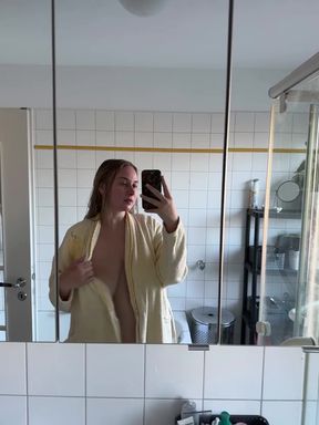 Bathrobe and phone