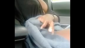 Cheating ebony girl shows titties and pussy