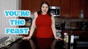 You’re the Feast - A same size vore scene featuring: housewives, cooking, vore chat, female domination, and POV - 1080 WMV