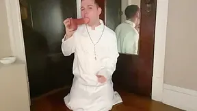 Cute Altar Boy Worships Dildo