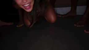 BBC Gangbang zerstört Nuria Millans Löcher bis sie gänzlich überflutet ist