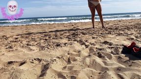 Spanish Girl Sucks It on a Public Beach