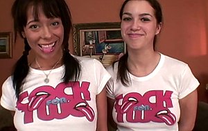 Aarielle alexis vs. courtney james sucking competition  cock for two