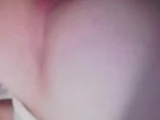 Cute 20 yo bottom rides his hairbrush for joy