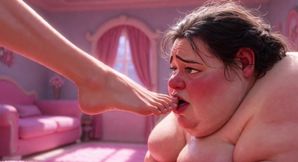 Ugly Fat SSBBW Humiliated Licking Beautiful Woman's Feet