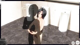 3D ANIMATED cunt with mouth Caught into Club Bathroom and Fuck with Cummed